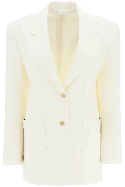 PALM ANGELS KNIT TAPE WOOL TWILL BLAZER