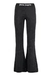 Palm Angels Classic Logo Flared Pants In Black