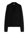 Palm Angels Logo-intarsia Cardigan In Black