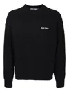 Palm Angels Cotton Oversize Crew Neck Sweatshirt