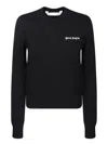 Palm Angels Black Viscose-wool Blend Jumper