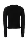 Palm Angels Dark Grey Merino Wool Blend Sweater In Black
