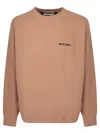 Palm Angels Man Sweater Camel Size M Merino Wool, Polyamide, Cashmere, Elastane In Brown