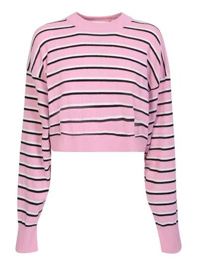 Palm Angels Woman Sweater Pink Size M Cotton, Polyamide, Polyester