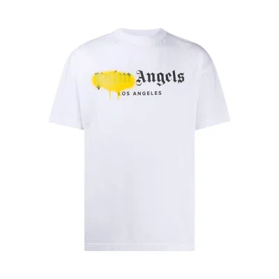 Pre-owned Palm Angels La Spray Logo T-shirt 'white' | Men's Size M