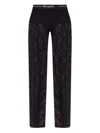 Palm Angels Elastic Waist Casual Pants In Black