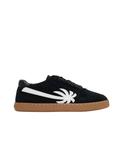 Palm Angels Lace-up Low-top Sneakers In Black