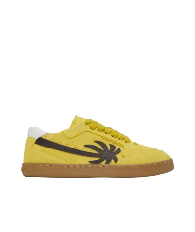 Palm Angels Lace-up Low-top Sneakers In Yellow