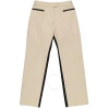 PALM ANGELS PALM ANGELS LADIES BEIGE STRAIGHT-LEG PANELLED TWO-TONE TROUSERS