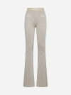 PALM ANGELS LAME’ MONOGRAM JACQUARD TROUSERS