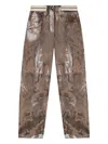 Palm Angels Laminated Trousers In Brown