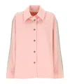 Palm Angels Lapel Long-sleeved Shirt In Pink
