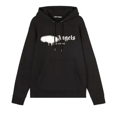 Pre-owned Palm Angels Las Vegas Sprayed Hoodie 'black/white' | Men's Size Xs