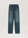 Palm Angels Laser Pinstriped Denim Pants