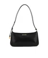 Palm Angels Georgina Shoulder Bag In Black Leather In Black