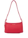 PALM ANGELS 'LATEGRAM' RED SHOULDER BAG WITH LAMINATED LOGO DETAIL IN LEATHER WOMAN