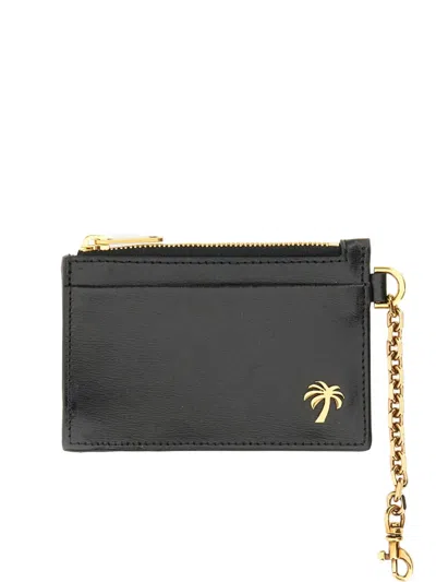 PALM ANGELS LEATHER CARDHOLDER