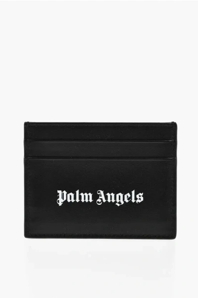 Palm Angels Leather Cardholder With Contrasting Logo