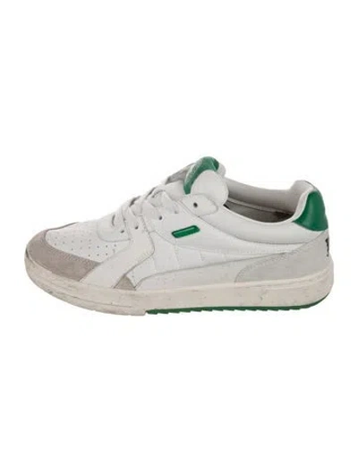 Pre-owned Palm Angels Leather Colorblock Pattern Sneakers In White