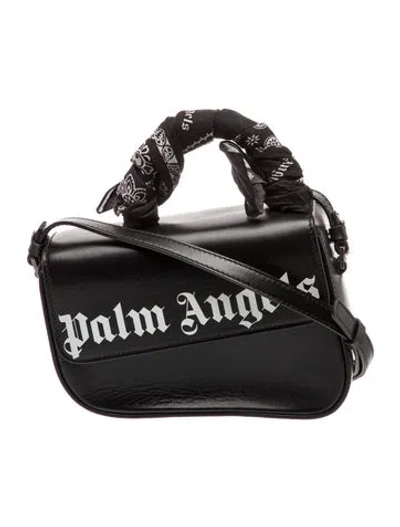 Pre-owned Palm Angels Leather Hobo In Black