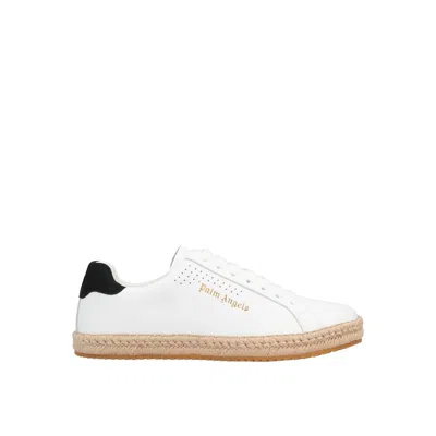 PALM ANGELS LEATHER LOGO SNEAKERS