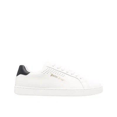 Palm Angels Leather Logo Trainers In White