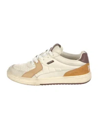 Pre-owned Palm Angels Leather Sneakers In White
