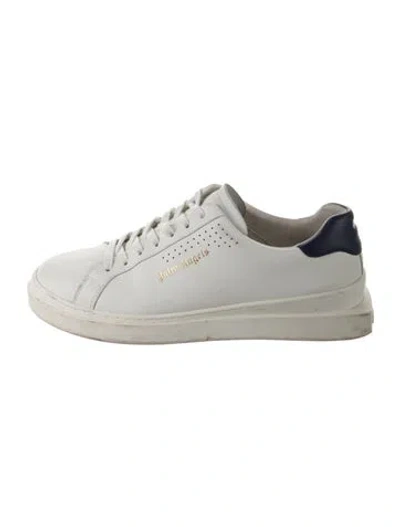 Pre-owned Palm Angels Leather Sneakers In White