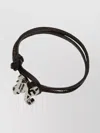 Palm Angels Monogram Leather Cord Bracelet