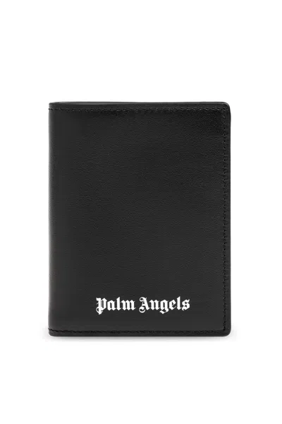 Palm Angels Leather Wallet In Black