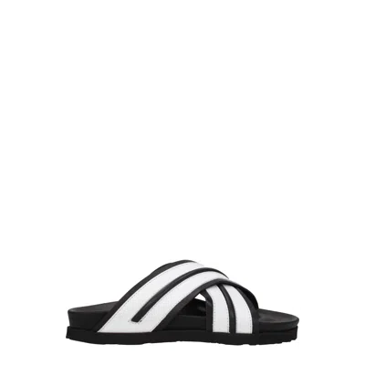 Palm Angels Leather Women's Slipper In White