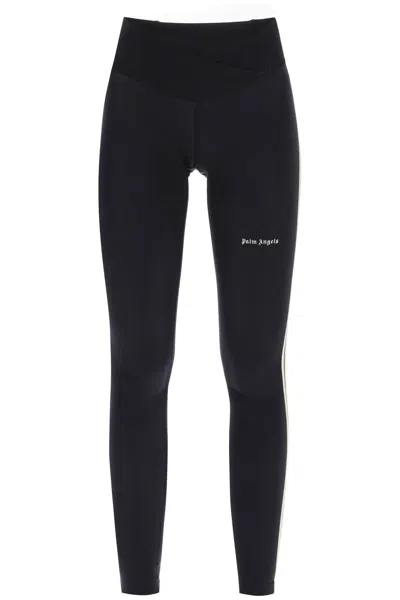 PALM ANGELS PALM ANGELS LEGGINGS WITH CONTRASTING SIDE BANDS