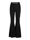 Palm Angels Classic Logo Flared Pants In Negro