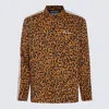 Palm Angels Cheetah Track Shirt And Blouse Multicolor In Multicolor
