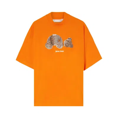 Pre-owned Palm Angels Leopard Bear Loose Tee 'orange/brown' | Women's Size S