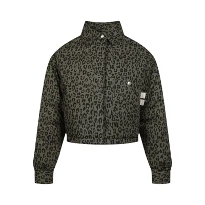 Pre-owned Palm Angels Leopard Camo Print Overshirt 'black' | Women's Size Xs