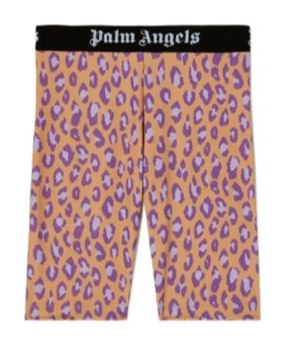 Palm Angels Leopard-print Sport Leggings In Nude