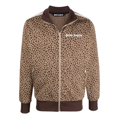 PALM ANGELS PALM ANGELS LEOPARD TRACK JACKET 'BROWN WHITE'