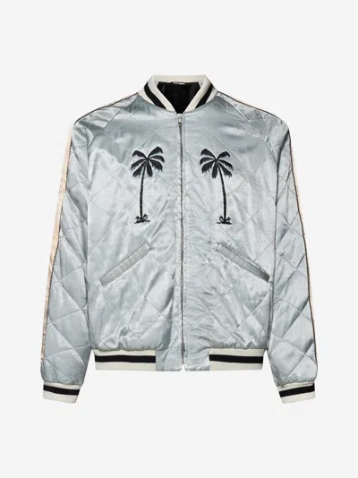 Palm Angels Man Jacket Sky Blue Size L Cupro