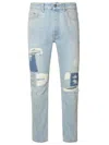 Palm Angels Ripped Straight-leg Jeans In Blue