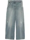 Palm Angels Light Blue Wide Leg Denim Jeans In Light Blue