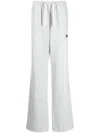 PALM ANGELS PALM ANGELS LIGHT GREY TROUSERS WITH LOGO