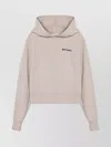 Palm Angels Logo Hoodie Light Beige In Neutral