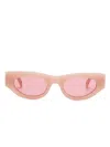 Palm Angels Sculpted Cat-eye Frame Sunglasses With Protective Case