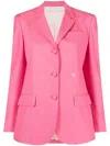 Palm Angels Miami Cotton Blend Blazer Jacket In Light Pink