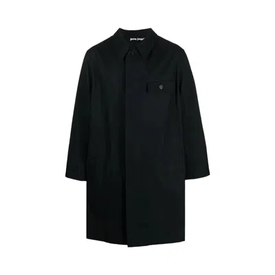 Pre-owned Palm Angels Light Weight Logo Coat 'black/white' | Multi-color | Men's Size 52 In Multicolor