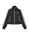 Palm Angels Lightweight Cropped Puffer Jacket In Black