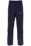Palm Angels Logo Embroidered Side Stripe Detailed Track Pants In Blue