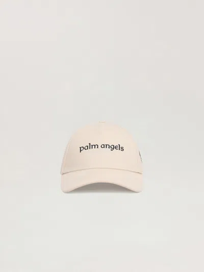 Palm Angels Lion Herald Cap In Off White - Navy Blue