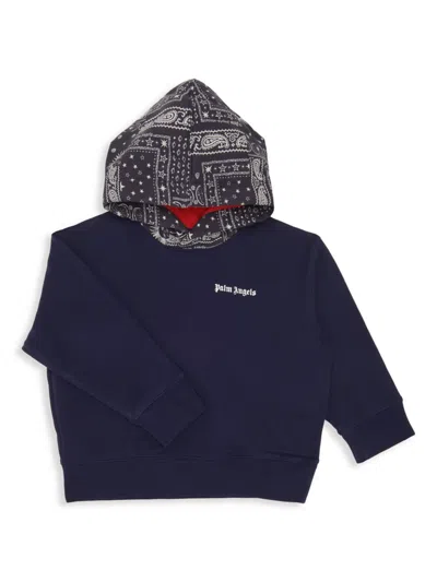 Palm Angels Kids' Little Boy's & Boy's Astro Paisley Hoodie In Navy Blue White